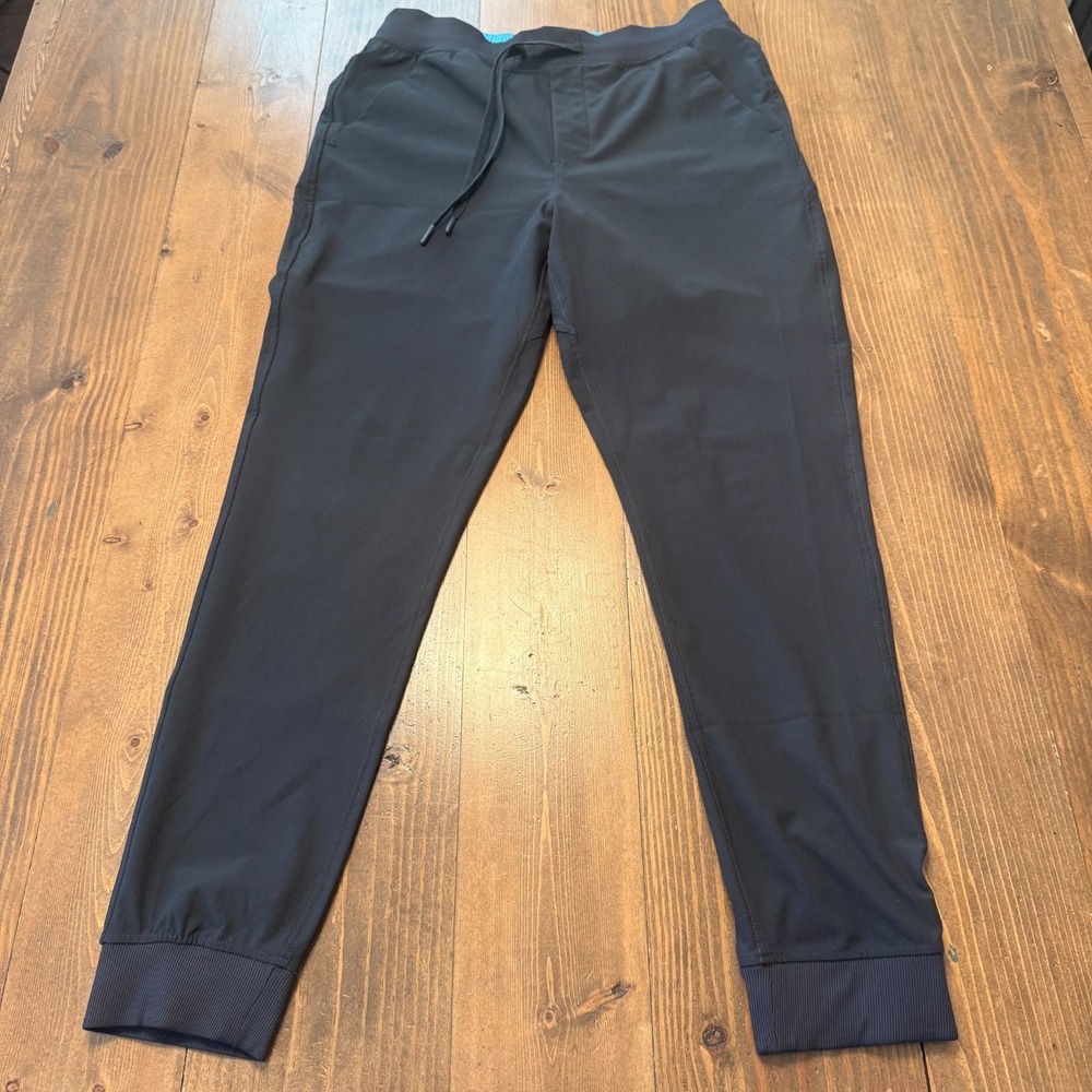 Birddogs Pants Mens L Gray Jogger Elastic Waist Lined Cuffed Stretch Athletic